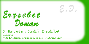 erzsebet doman business card